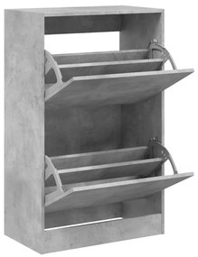 betonszürke szerelt fa cipőszekrény 60 x 34 x 96,5 cm