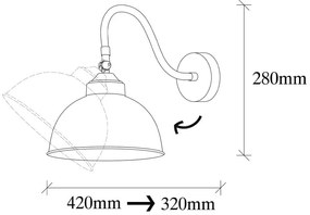 Fotini fekete fém falilámpa - Opviq lights