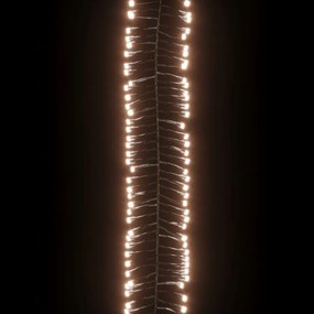 meleg fehér fényű fürtös PVC LED-szalag 3000 LED-del 23 m