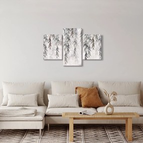 Kép - Fűzfa gallyak szürke vakolatban (90x60 cm)