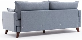 3 személyes kanapéágy Bella Soft Yataklı Üçlü Koltuk - Kék
