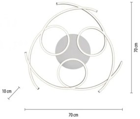 Paul Neuhaus 8165-55 - LED Szabályozható mennyezeti lámpa DANILO 3xLED/12W/230V