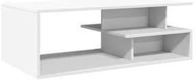 Fehér szerelt fa dohányzóasztal 102 x 55 x 35 cm