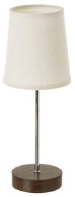 Fehér-barna asztali lámpa textil búrával (magasság 34,5 cm) – Casa Selección
