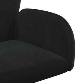 vidaXL Forgós Íróasztali Székek 2 db 54 x 55 x 90 cm Fekete Bársony