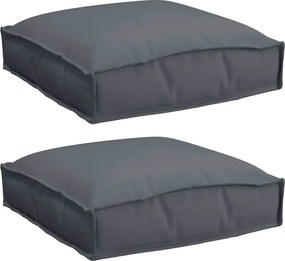 vidaXL Párna 2 pcs Antracit 40 x 40 x 8 cm Oxford Szövet
