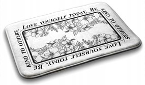 Modern divatos fürdőszoba szőnyeg Virágok 75x45