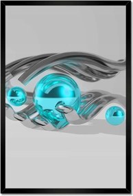 Poszterek keretben 40x60 Kék golyók