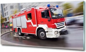 Fotó kép edzett üveg Tűzoltóautó 100x70