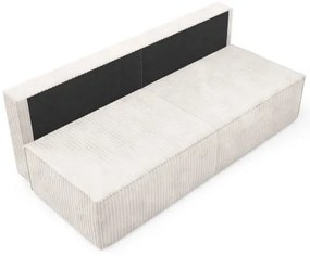 Kihúzható, tárolóval ellátott háromszemélyes TERAMO kanapé, bézs