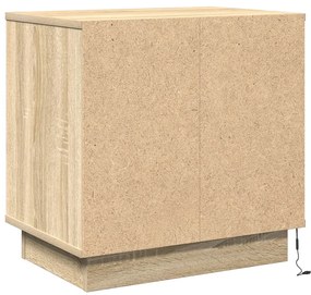 Éjjeli Szekrények LED 2 db Sonoma Tölgy 50x34.5x50 cm