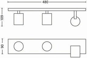 Philips - LED RGBW dimmelhető spotlámpa RUNNER 3xGU10/6,5W/230V fehér