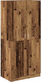 vidaXL antik fa színű szerelt fa ruhásszekrény 90x52x200 cm