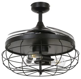 FANAWAY 212920 - LED Mennyezeti ventilátor INDUSTRI 3xE27/4W/230V fekete + távirányító