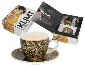 Klimt porcelán eszpresszó kávés csésze 80 ml Életfa