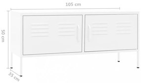 fehér acél TV-szekrény 105 x 35 x 50 cm