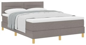 Box Spring Ágy Matraccal Bézs 140x190 cm Szövet