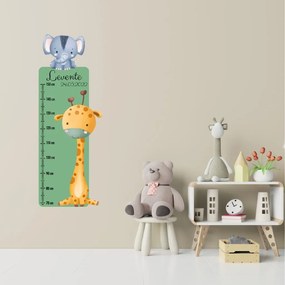PIPPER. Textil falmatrica "Gyermek magasságmérő névvel  - Szafari"