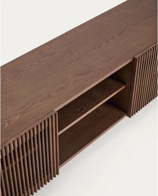 Sötétbarna TV-állvány diófa dekorral 180x49,5x42,5 cm Beyla – Kave Home