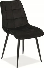 Kárpitozott szék Chic Velvet fekete Sig