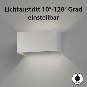 FISCHER&HONSEL 30518 WALLO Modern Kültéri Fali Lámpa Ezüst LED IP44