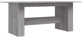 szürke sonoma színű szerelt fa étkezőasztal 180 x 90 x 76 cm