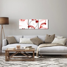 Szív a füstből képe (órával) (90x30 cm)
