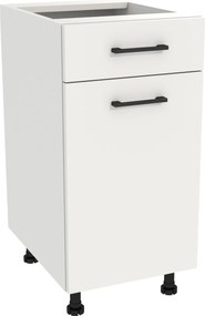 Konyhaszekrény fiókos doboz 40 Capri korpusz fehér front fehér matt