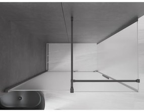 Mexen Velar, tolóajtós zuhanykabin 160 x 85 cm, 8 mm-es matt üveg, polírozott grafit, 871-160-085-31-66