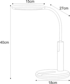 KAJA K-BL1513A BIAŁY ERIS Fehér Színű Asztali Lámpa 12W LED 650Lm 3000-5700K IP20