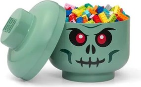 Tárolódoboz, fej, kicsi, LEGO, Green Skeleton (L40310803)