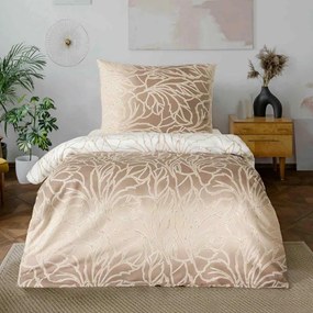 Fatima Barna pamut ágyneműhuzat TiaHome - 2x Párna 90x70cm, 1x Paplan 200x220cm
