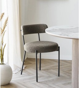 Barna kárpitozott étkezőszék Badalona – House Nordic