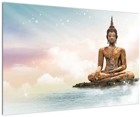 Kép - Buddha vigyáz a földre (90x60 cm)