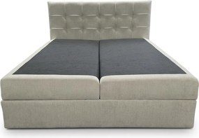 Kárpitozott boxspring ágy DIRELIS VIBE 140x200 cm krém színű Matrac: Bonell rugós matrac