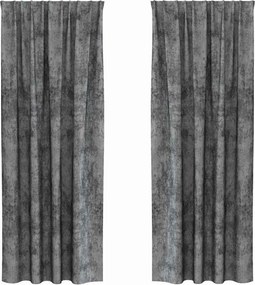 vidaXL Bársonyfüggönyök függönyökkel 2 pcs Szürke 245 x 140 cm Bársony