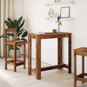antik fa színű szerelt fa bárasztal 102 x 50 x 103,5 cm