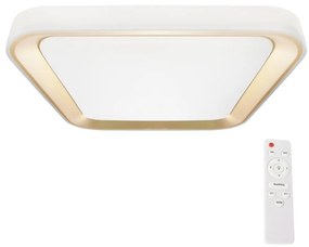 Milagro QUADRO LED 66W stropní stmívatelné svítidlo 3000-6000K bílá/zlatá + DO MI2008