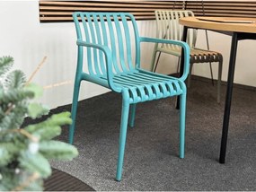 Műanyag szék TREGO karfával, antracit színű