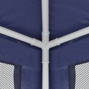 Kék HDPE rendezvénysátor 4 hálós oldalfallal 3x3 m