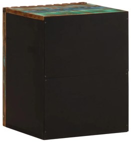 tömör akácfa falra szerelhető fürdőszobaszekrény 38x34x48 cm