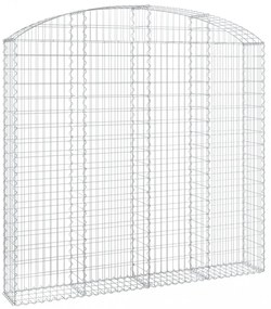 vidaXL íves horganyzott vas gabion kosár 200x30x180/200 cm
