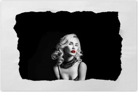 Poszterek 120x80 Csaj piros szájjal