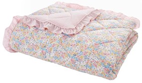 Rózsaszín steppelt ágytakaró 220x230 cm Darcy Floral – Catherine Lansfield