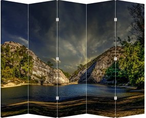 Paraván - Táj tóval (210x170 cm)