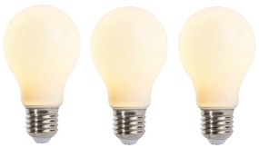3 db E27-es szabályozható LED izzószál izzó matt üveggel 5W 380lm 2350K