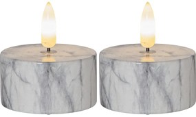 LED gyertya szett 2 db-os (magasság 6 cm) Flamme Marble – Star Trading