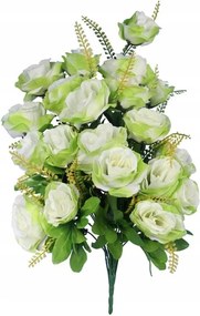 Mesterséges Rózsa Csokor Zöld 20 db Kész Kötés Tavaszi Virágok