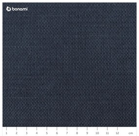 Sötétkék kárpitozott ágyneműtartós franciaágy ágyráccsal 180x200 cm Lupine – Micadoni