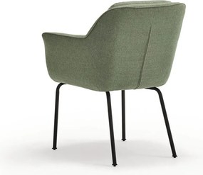 Zöld kárpitozott karfás étkezőfotel Sadira – Teulat